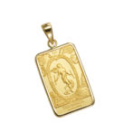 K24 純金 コインペンダント タロットカード XXI 世界 シンプルフレーム サンカクバチカン