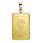 K24 純金 コインペンダント タロットカード XXI 世界 シンプルフレーム サンカクバチカン