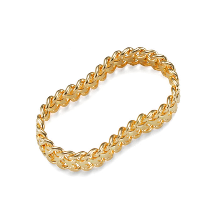 K18 18金 ハートビスマルクリング 3.8mm幅 ソフトタイプ