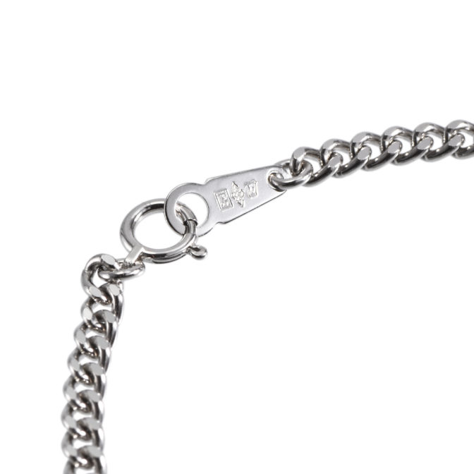 Pt999 純プラチナ 喜平ブレスレット 2面シングル 10g 18cm 3.2mm幅 引輪