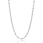 Pt999 純プラチナ スクリュー ネックレス 1.5mm幅 40cm