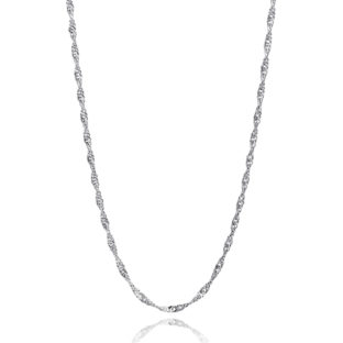 pt999 純プラチナ スクリュー チェーン ネックレス 40cm 1.5mm幅