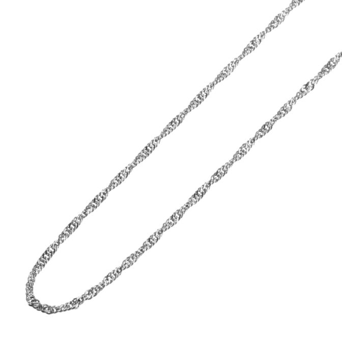 Pt999 純プラチナ スクリュー ネックレス 1.5mm幅 40cm