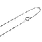 Pt999 純プラチナ スクリュー ネックレス 1.5mm幅 40cm