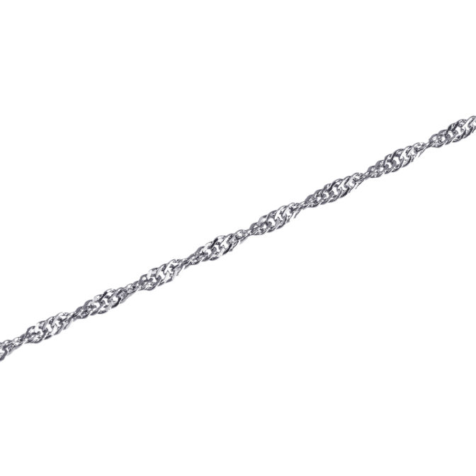 Pt999 純プラチナ スクリュー ネックレス 1.5mm幅 40cm