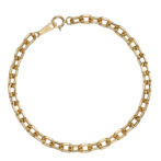 K18 18金 ラインカット アズキ ブレスレット 4.6mm幅