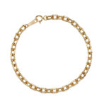 K18 18金 ラインカット アズキ ブレスレット 4.6mm幅