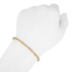 K18 18金 ラインカット アズキ ブレスレット 4.6mm幅