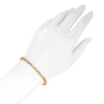 K18 18金 ラインカット アズキ ブレスレット 4.6mm幅