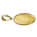 K24 純金 コインペンダント グリフォン 1/10oz シンプルフレーム