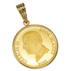 K24 純金 コインペンダント グリフォン 1/10oz シンプルフレーム