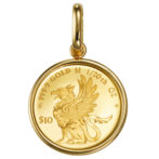K24 純金 コインペンダント グリフォン 1/20oz シンプルフレーム