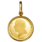 K24 純金 コインペンダント グリフォン 1/20oz シンプルフレーム