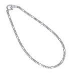 Pt850 プラチナ フィガロチェーン ブレスレット 2mm幅