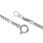 Pt850 プラチナ フィガロチェーン ブレスレット 2mm幅