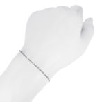 Pt850 プラチナ フィガロチェーン ブレスレット 2mm幅