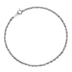 Pt850 プラチナ ロープ チェーン ブレスレット 2mm幅