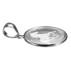 純プラチナ Pt999 コインペンダント ツバル ホース 1/25oz pt900 シンプルフレーム