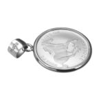 純プラチナ Pt999 コインペンダント ツバル ホース 1/25oz pt900 シンプルフレーム