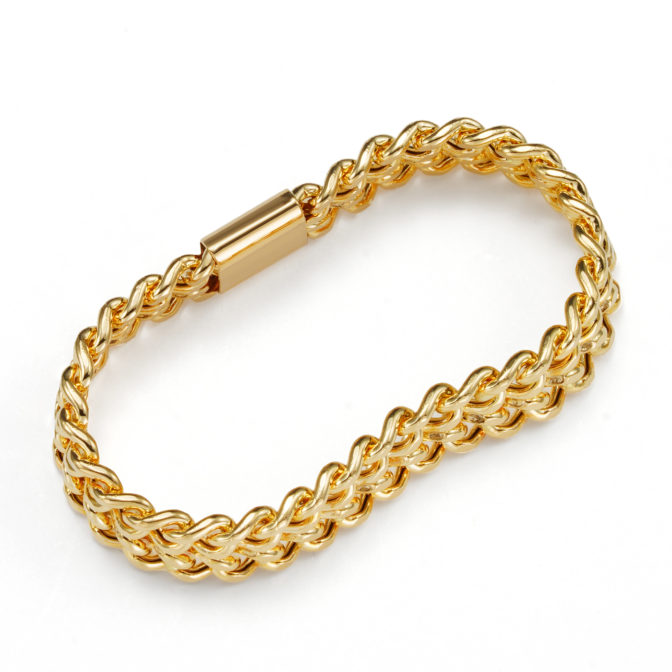 K18 18金 キヘイ ビスマルク チェーン リング 4mm幅 ソフトタイプ