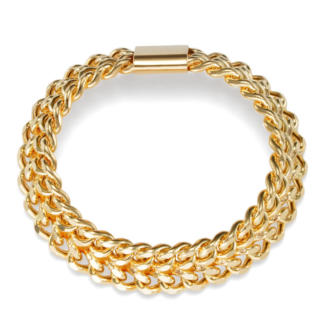 K18 18金 キヘイ ビスマルク チェーン リング 4mm幅 ソフトタイプ