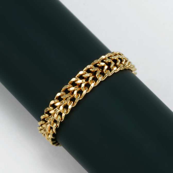 K18 18金 キヘイ ビスマルク チェーン リング 4mm幅 ソフトタイプ