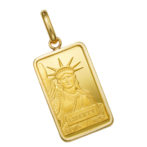 K24 純金 インゴット ペンダント リバティ 自由の女神 10g シンプルフレーム