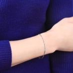 Pt850 プラチナ スクリュー チェーン ブレスレット 1.9mm幅