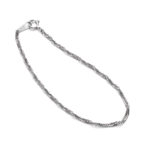 Pt850 プラチナ スクリュー チェーン ブレスレット 1.9mm幅