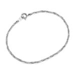 Pt850 プラチナ スクリュー チェーン ブレスレット 1.7mm幅