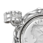 Pt999 純プラチナ ツバルホース コインペンダント 1/25oz デザインフレーム No.01