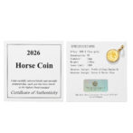 K24 純金 コインペンダント トップ ロイヤルミント ホース チャールズ 1/30oz シンプルフレーム
