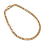 K18 18金 喜平アンクレット 14面 Mカット トリプル 10g 24cm 4.3mm幅