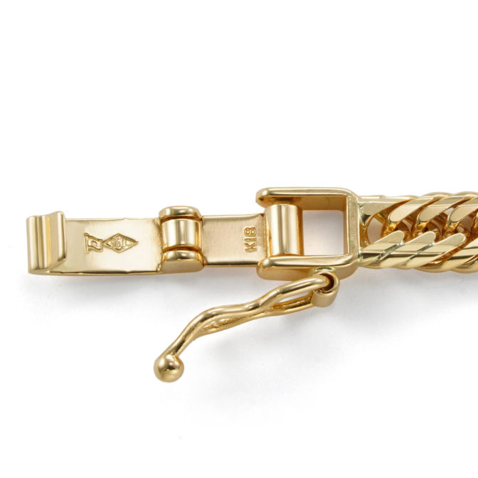 K18 18金 喜平アンクレット 14面 Mカット トリプル 10g 24cm 4.3mm幅