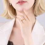 18金 K18 喜平リング 2面カット シングル ソフトタイプ 3.9mm幅