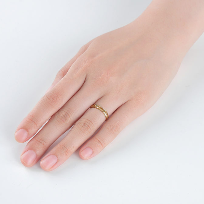 K18 喜平リング 12面トリプル 3.1mm幅 ソフトタイプ