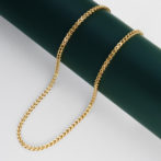 K18 18金 スパイクチェーン ネックレス 2.5mm幅