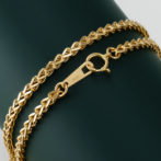 K18 18金 スパイクチェーン ネックレス 2.5mm幅