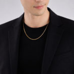 K18 18金 スパイクチェーン ネックレス 2.5mm幅