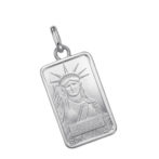 Pt999 プラチナ インゴット ペンダント リバティ 自由の女神 5g Pt850 シンプルフレーム