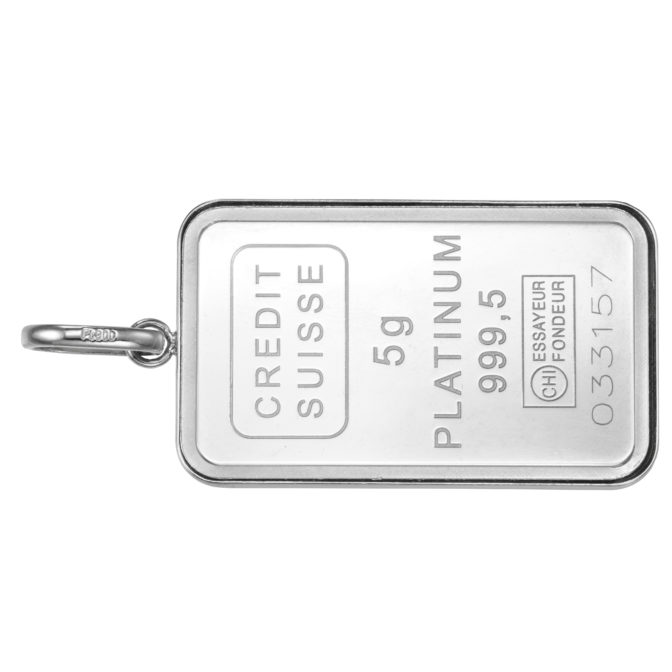 Pt999 プラチナ インゴット ペンダント リバティ 自由の女神 5g Pt900 シンプルフレーム ウメコミ枠