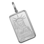 Pt999 プラチナ インゴット ペンダント リバティ 自由の女神 5g Pt900 シンプルフレーム 爪枠