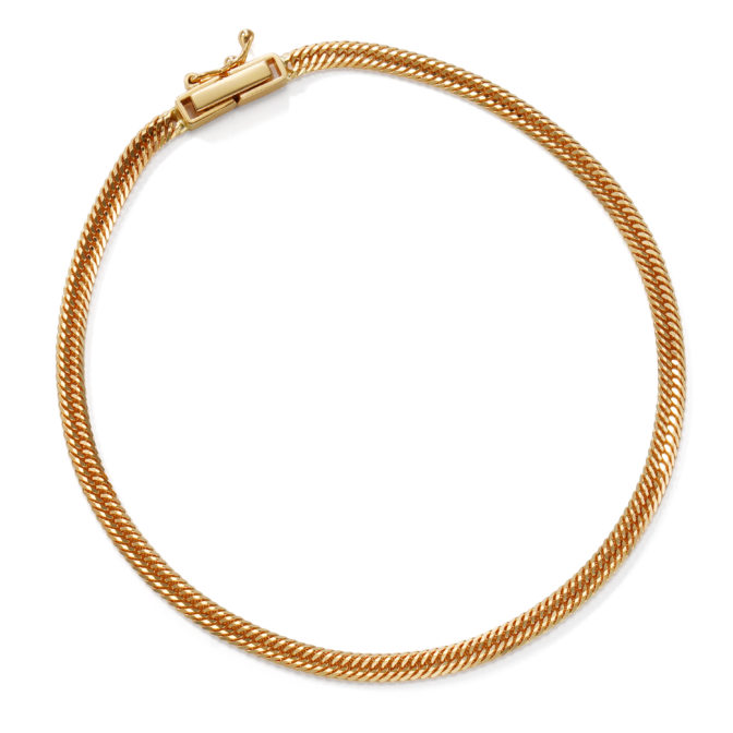 K18 18金 喜平ブレスレット 12面トリプル 4g 18cm 2.6mm幅 中折れ