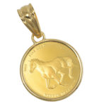 K24 K18 コインペンダント パンプ ホース ホースシュー 2.5g シンプルフレーム