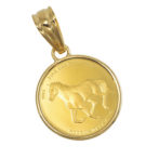 K24 K18 コインペンダント パンプ ホース ホースシュー 2.5g シンプルフレーム