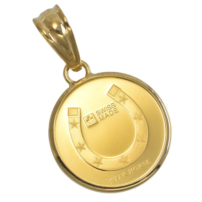 K24 K18 コインペンダント パンプ ホース ホースシュー 2.5g シンプルフレーム