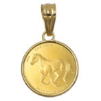 K24 K18 コインペンダント パンプ ホース ホースシュー 2.5g シンプルフレーム